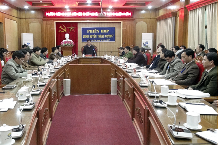 Uỷ ban nhân dân huyện Hoàng Su Phì tổ chức phiên họp thường kỳ tháng 02.2017